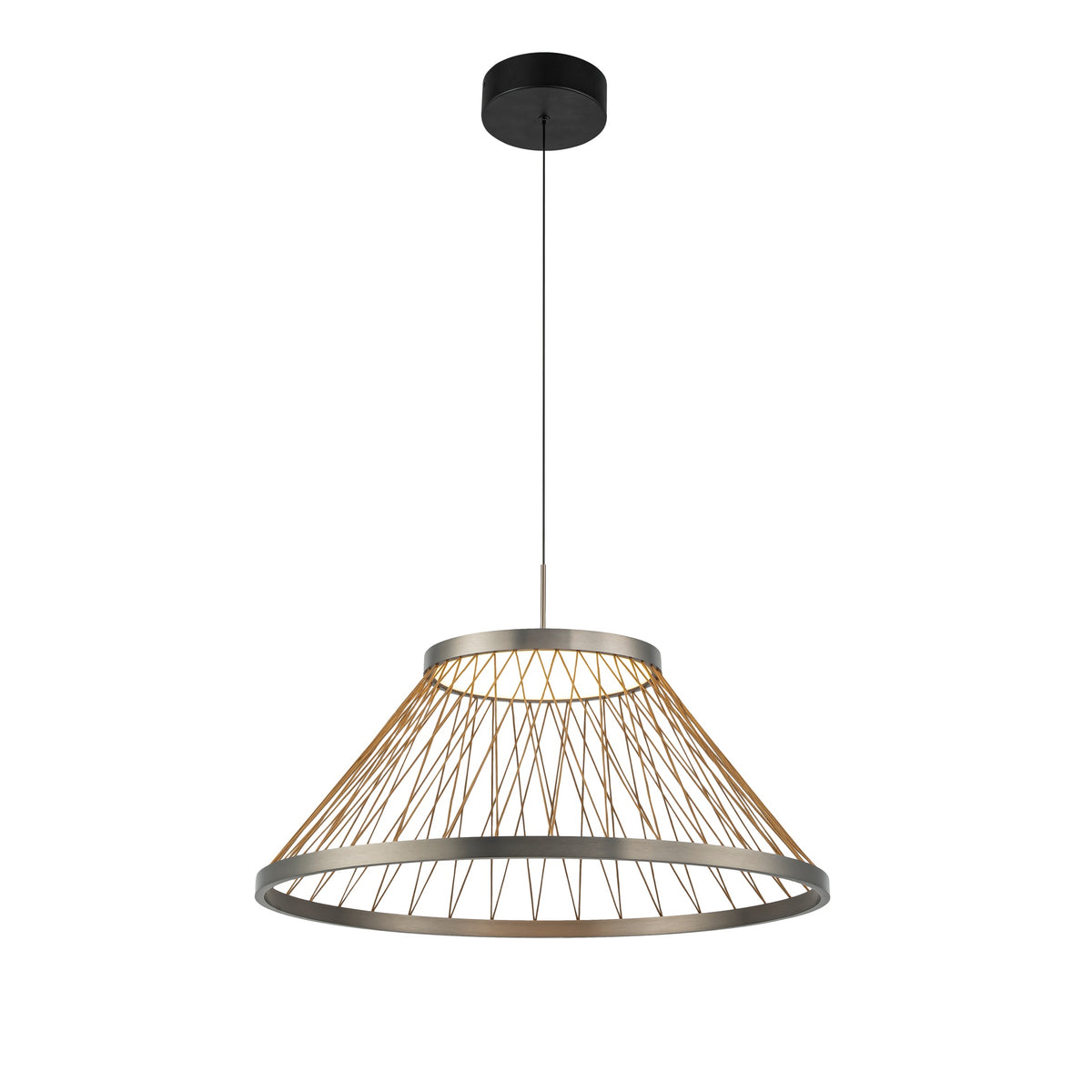 Suspension LED Spider grise, Ø 60 cm