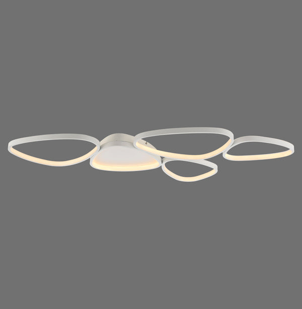 Plafonnier Pebbles blanc, L 116,5 cm
