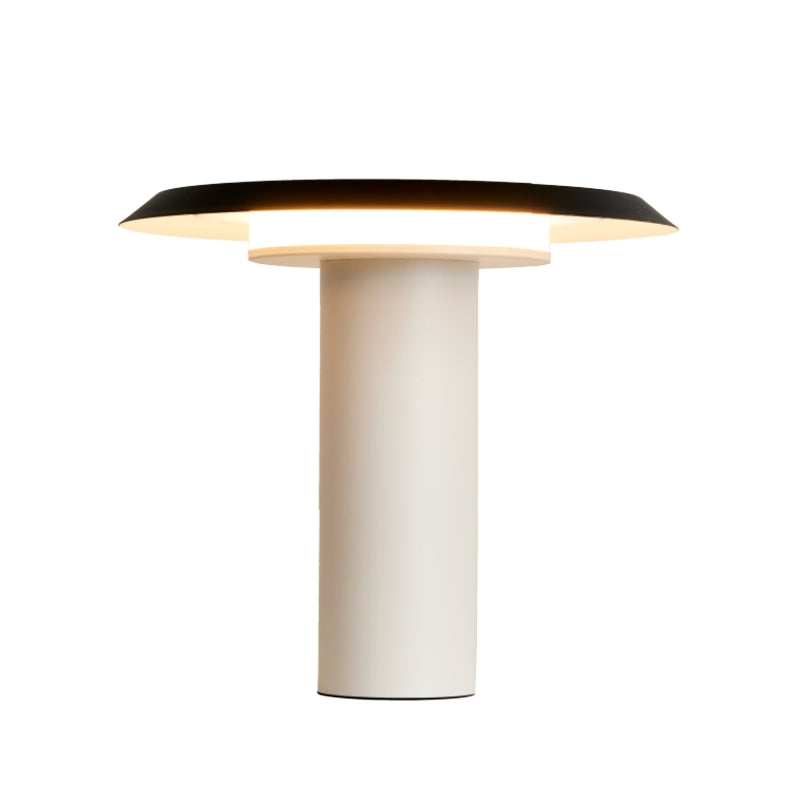 Lampe à poser LED Tina blanche mat et noire