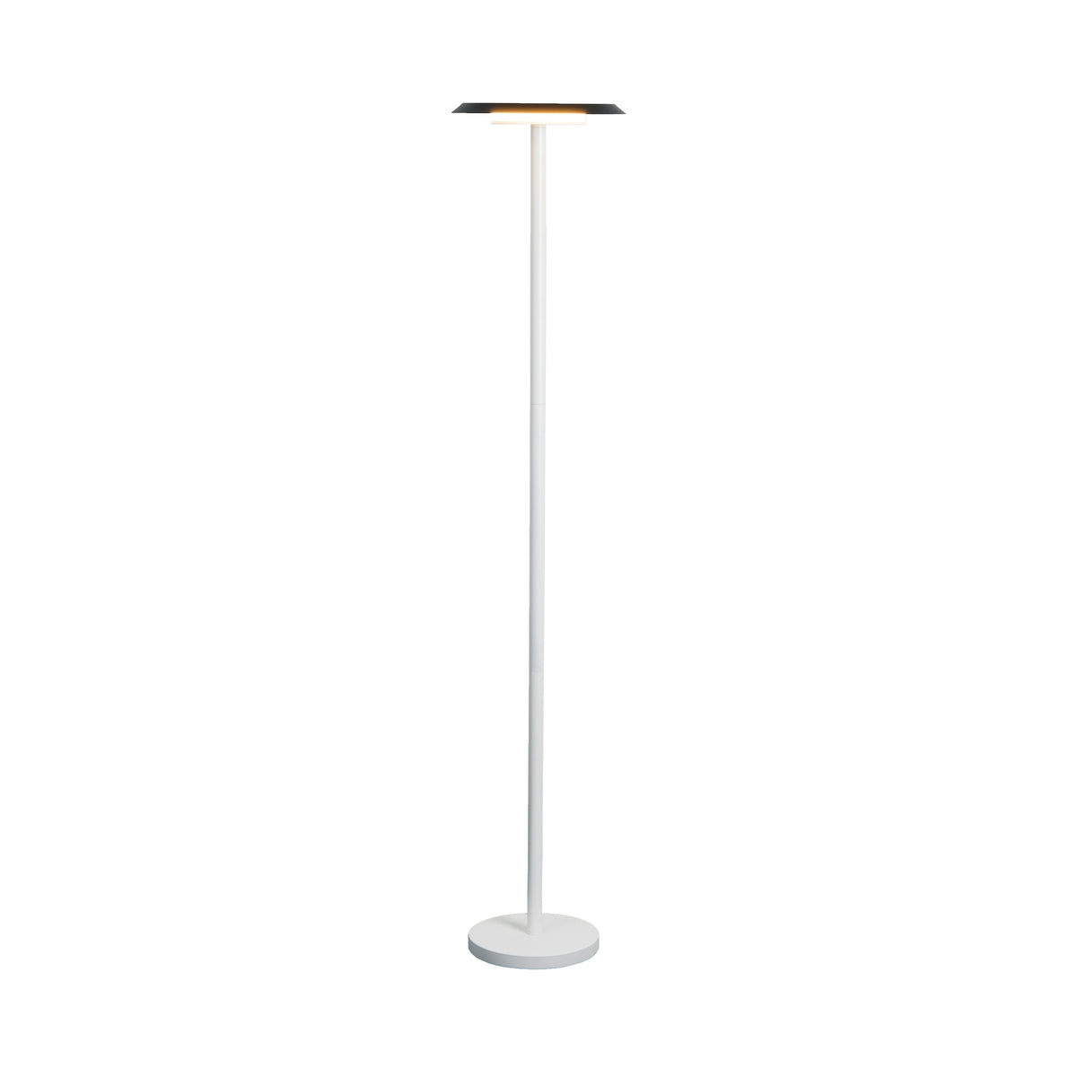 Lampadaire LED Tina blanc mat et noir