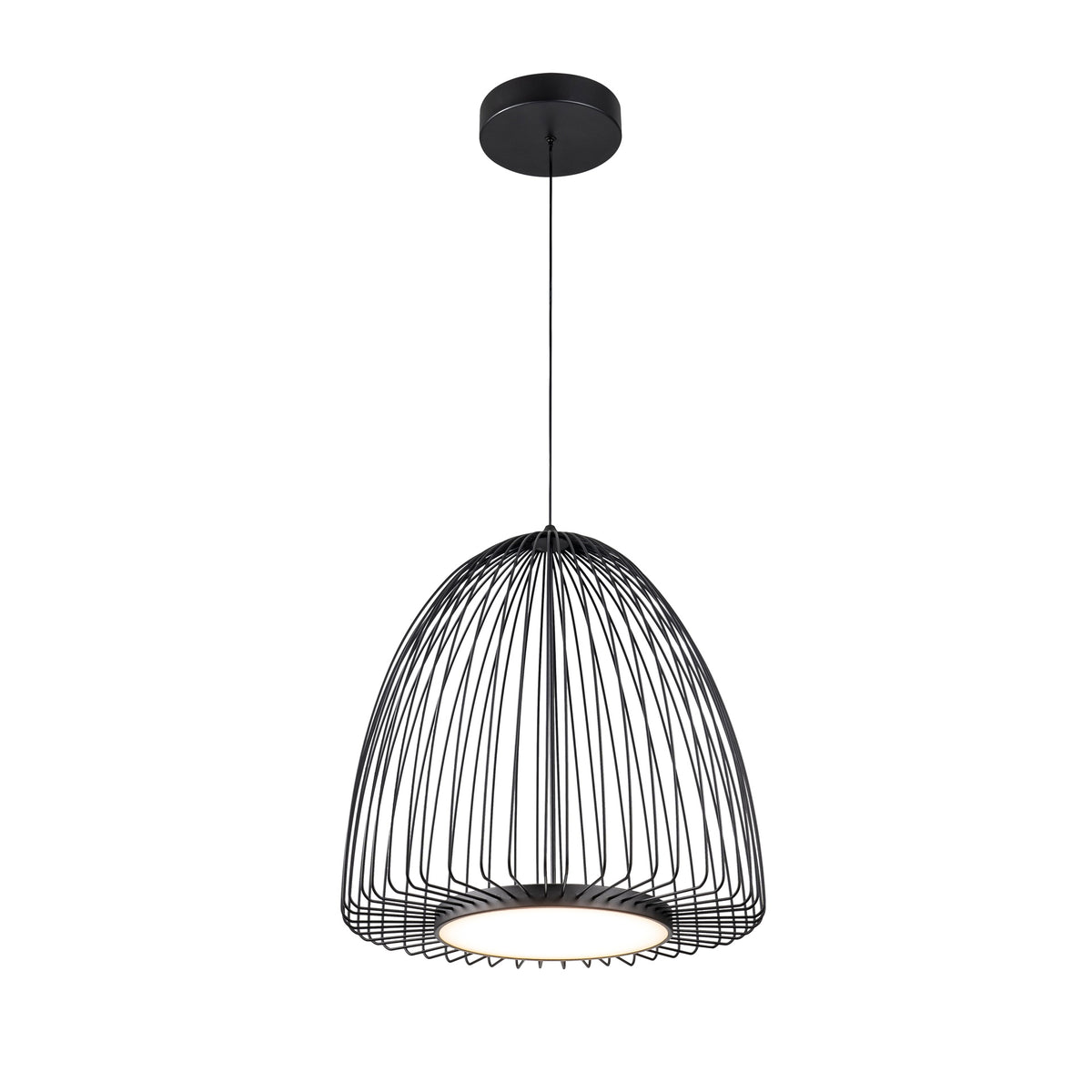 Suspension LED Smart noire, Ø 46,2 cm