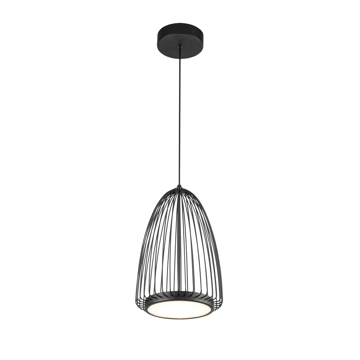 Suspension LED Smart noire, Ø 22,2 cm