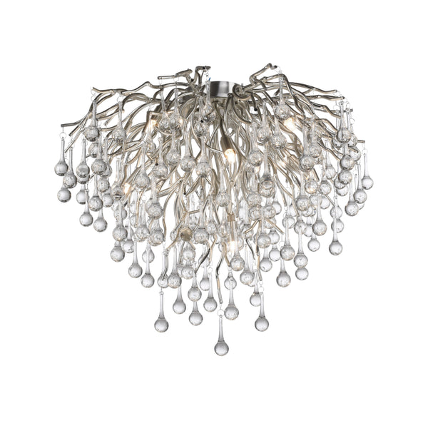 Plafonnier Icicle 9 lumières acier