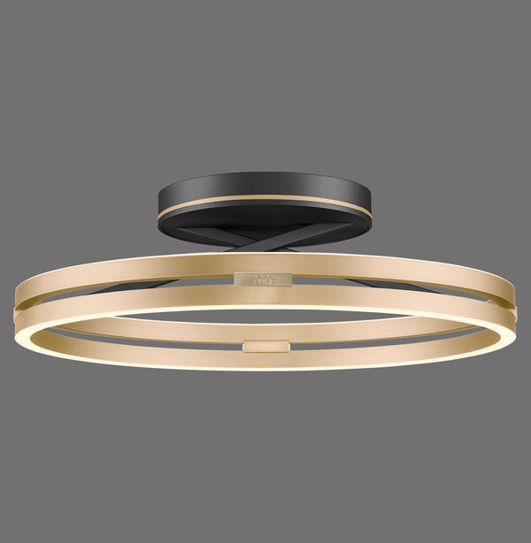 Plafonnier Pure Loop noir et laiton