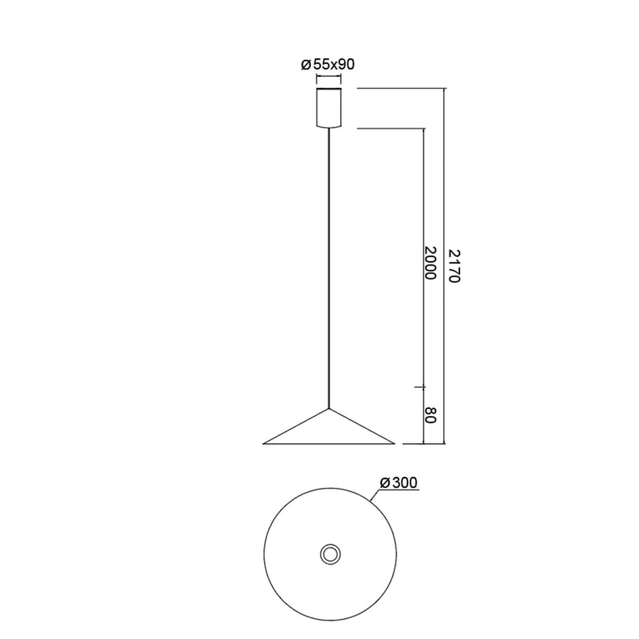 Suspension LED Cono, Ø 30 cm