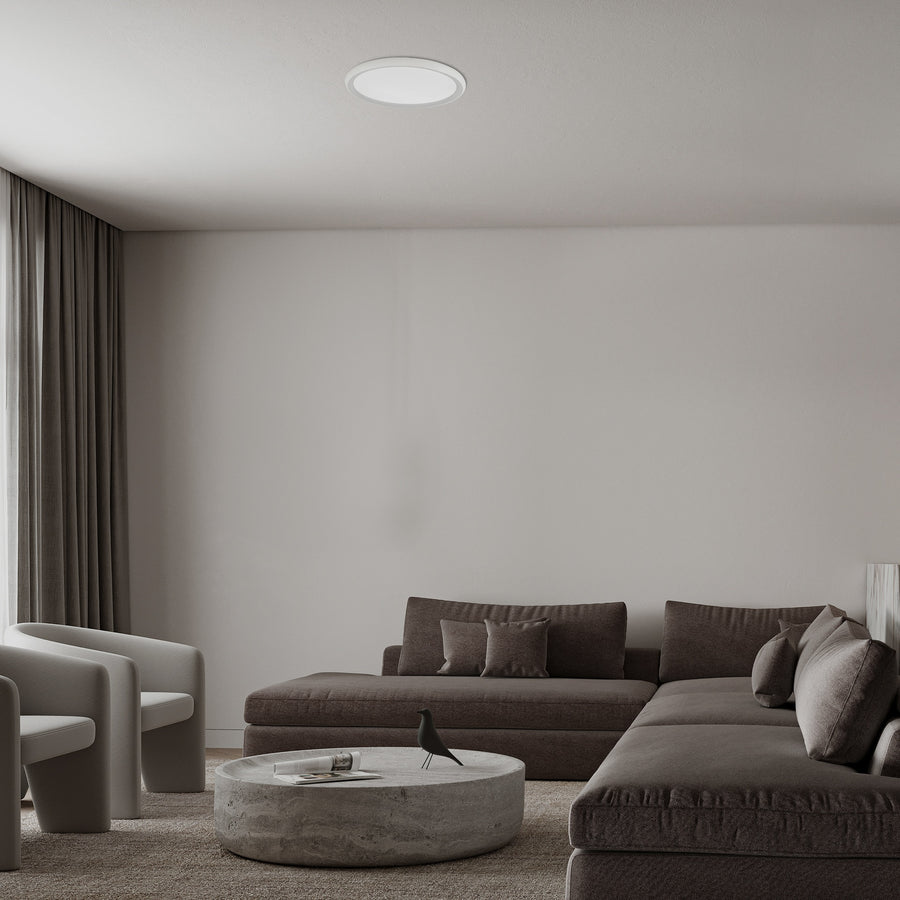 Plafonnier LED Doble blanc, Ø 30 cm