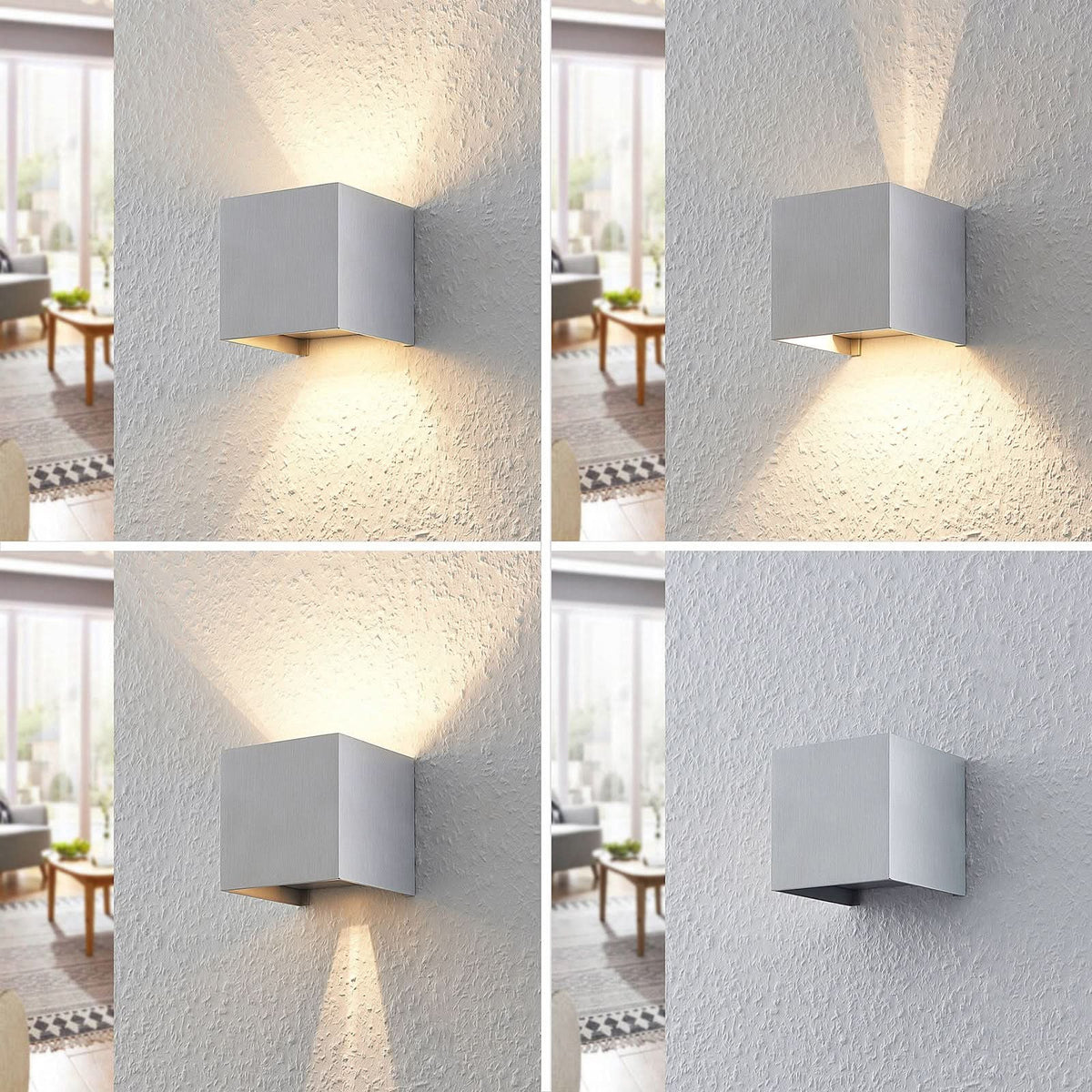 Applique murale Zuzana en aluminium, hauteur 9,7 cm, 8 W, largeur 9,7 cm