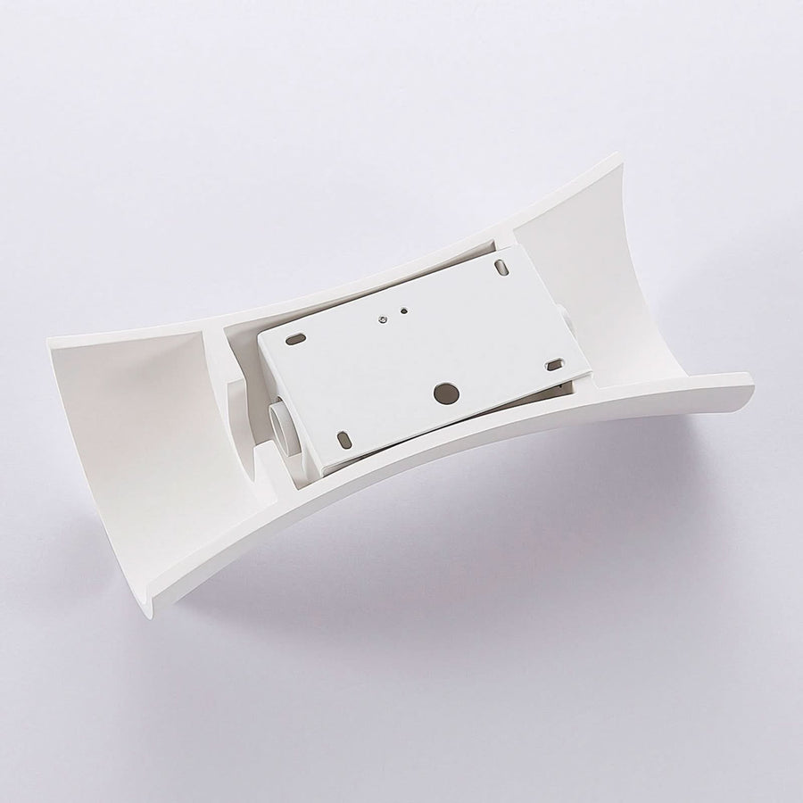 Applique murale en plâtre, blanc, 2 lumières, hauteur 30 cm