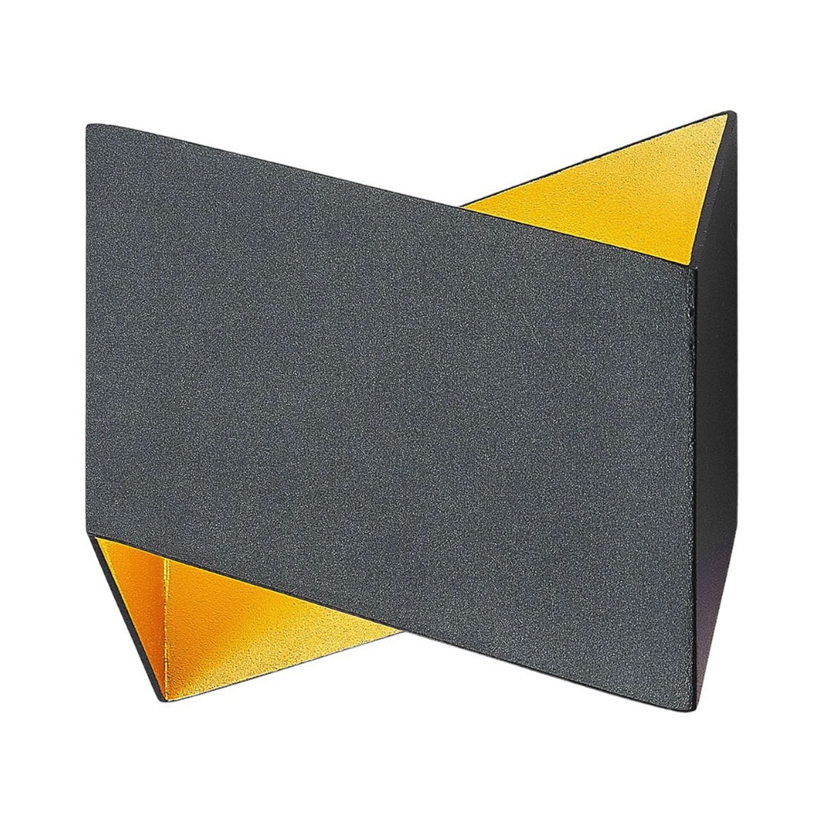 Applique murale Assona en aluminium, noir et doré, hauteur 16,5 cm