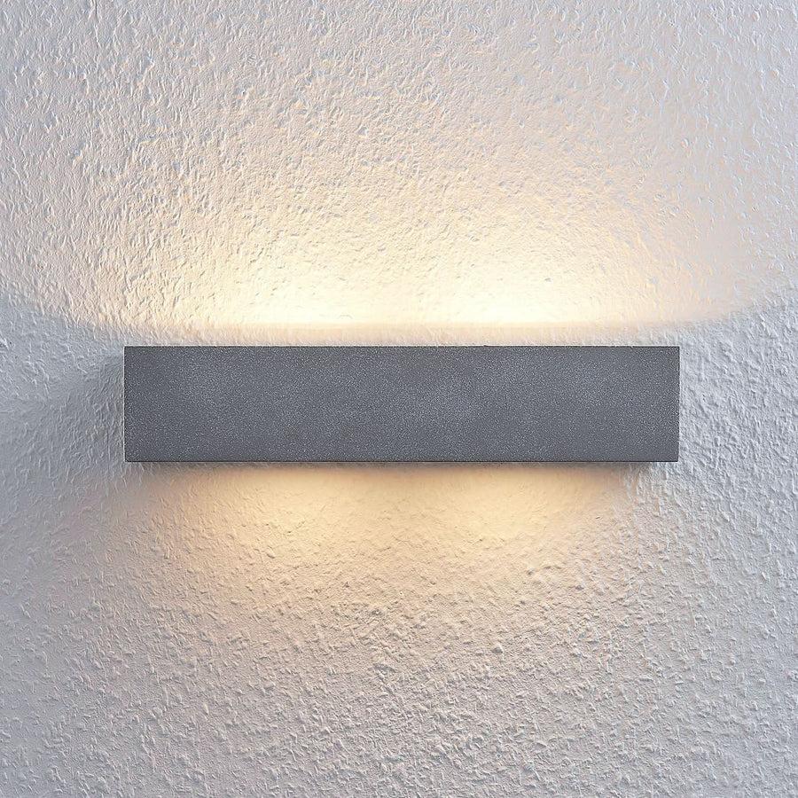 Applique murale Nellie en béton, gris, 2 lumières, hauteur 7,5 cm