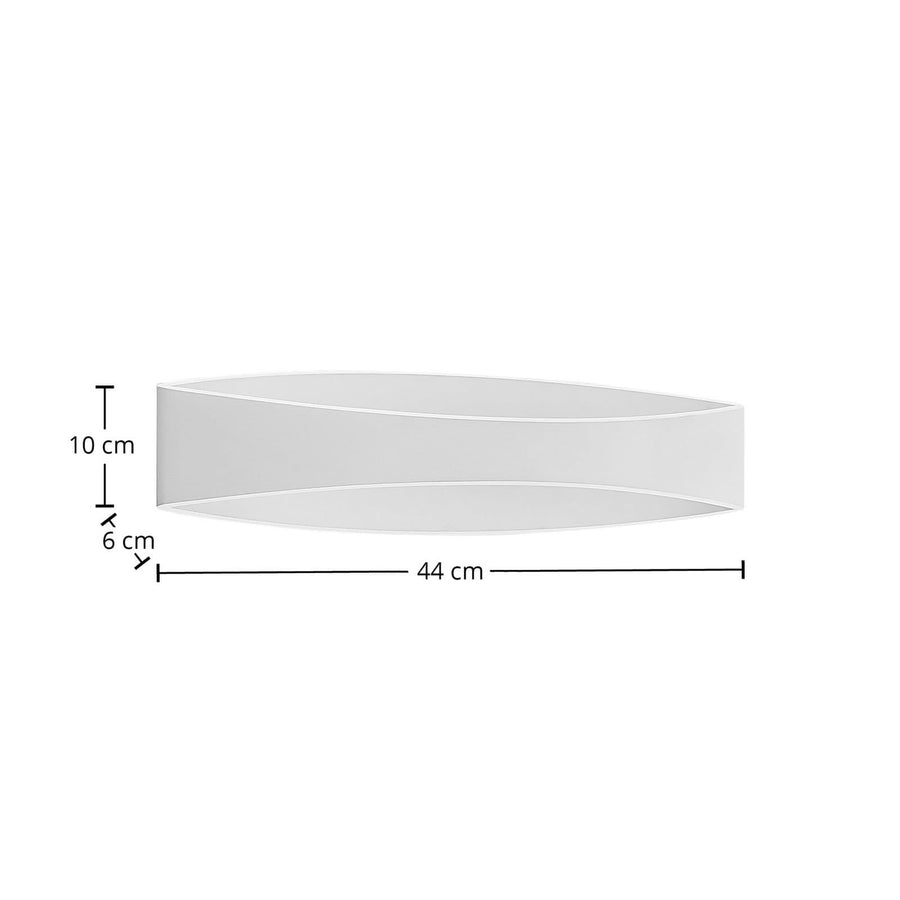 Applique murale LED Jelle en aluminium, blanc, hauteur 10 cm