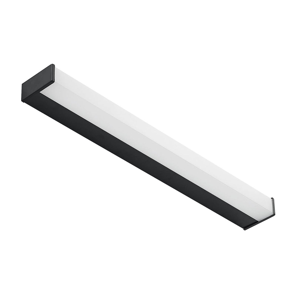 Applique murale LED Ulisan en aluminium, noir mat et blanc, hauteur 4 cm, IP44, 3000 K, 7,2 W