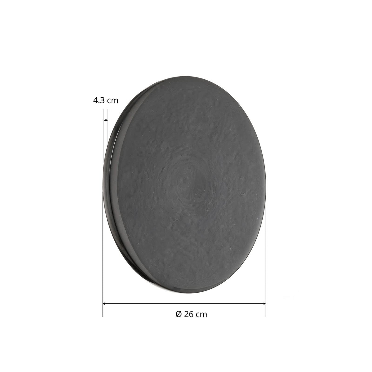 Applique murale LED Miles 3.0 en marbre, noir marbré, Ø 26 cm