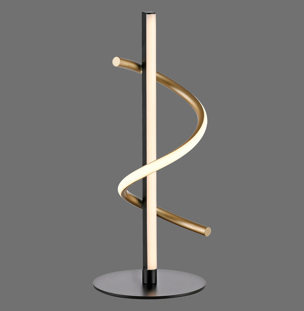 Lampe à poser Emanda noire et laiton