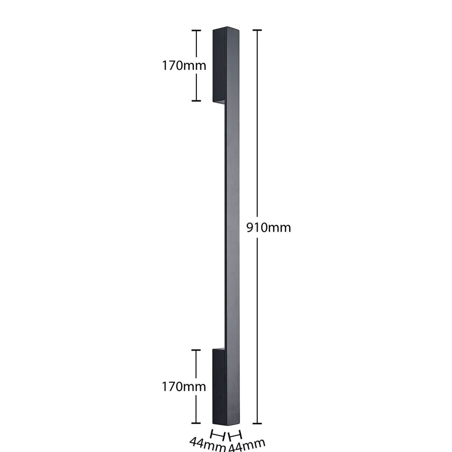 Applique murale LED Ivano 91 en aluminium, noir, hauteur 91 cm