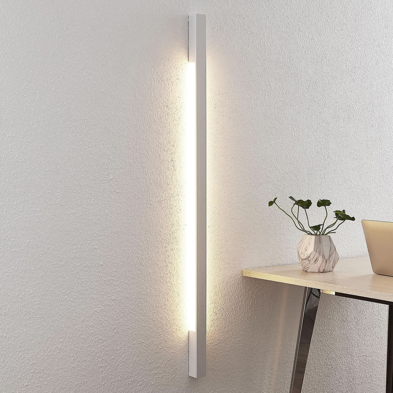 Applique murale LED Ivano en aluminium, blanc, 2 lumières, hauteur 130 cm