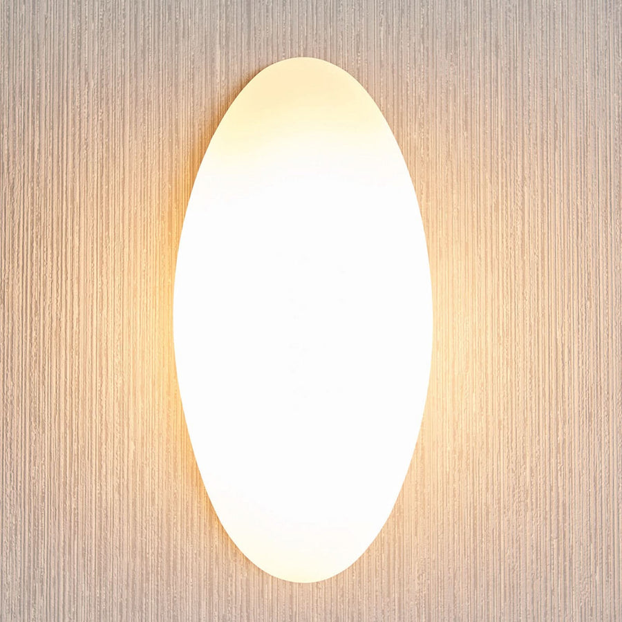 Applique murale Jemima en verre, blanc, hauteur 24 cm