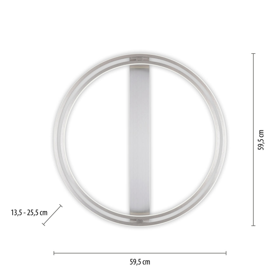 Plafonnier Q-Beluga acier