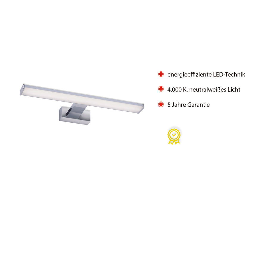 Visuel produit avec mentions allemandes sur la technologie LED et garantie cinq ans