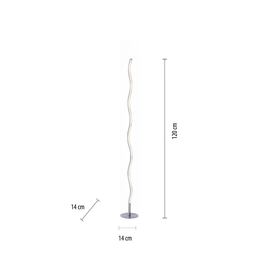 Lampadaire Wave acier
