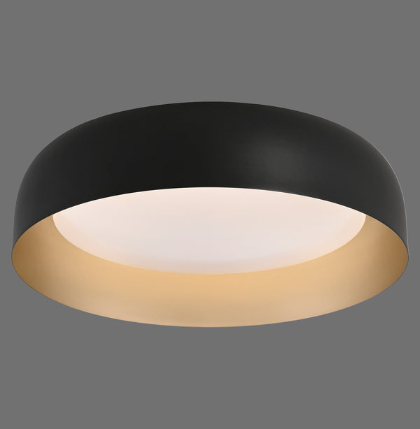 Plafonnier Osko noir et doré, H 40 cm