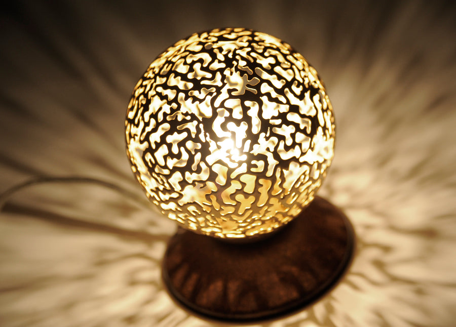 Lampe à poser Greta rouille et dorée