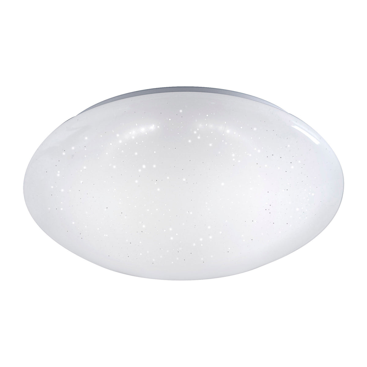 Produit isolé sur fond blanc, diffuseur bombé montrant des points lumineux