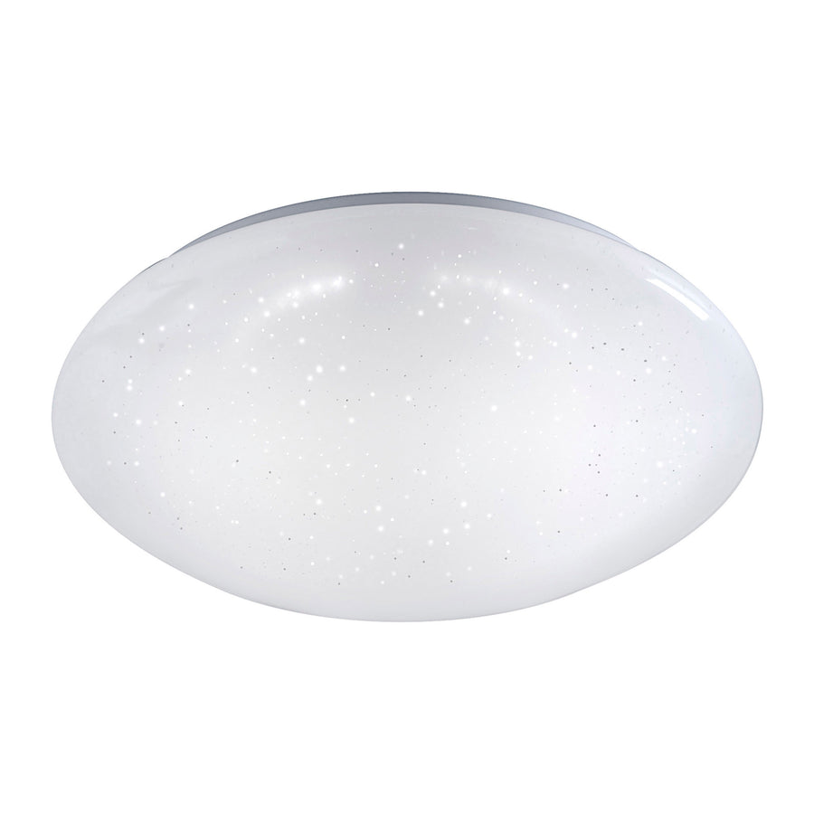 Produit isolé sur fond blanc, diffuseur bombé montrant des points lumineux