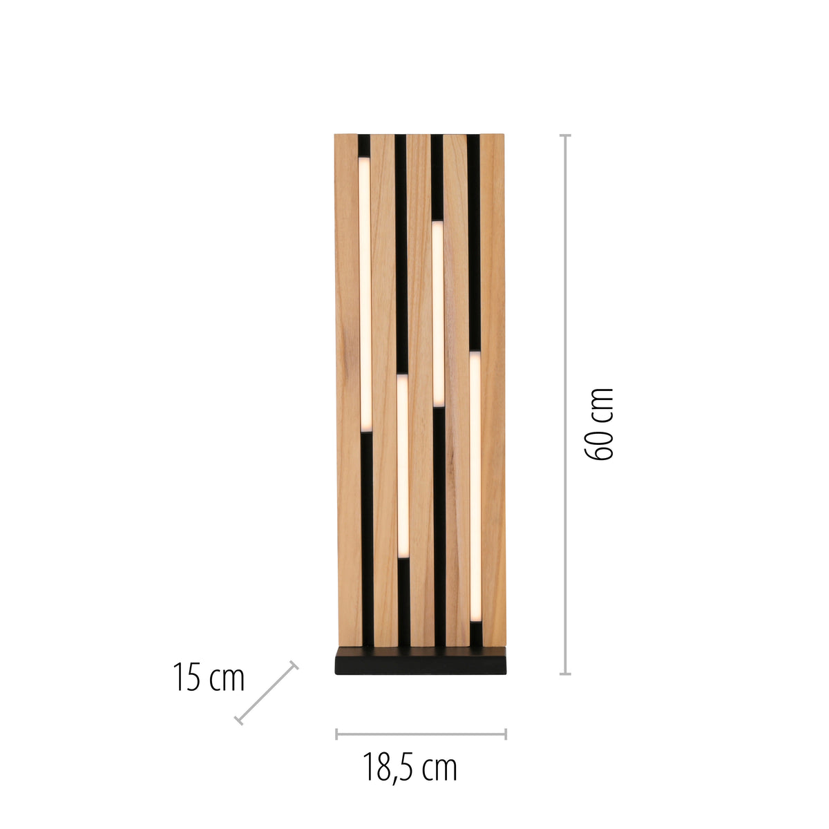 Lampe à poser Q-Akustik bois et noire