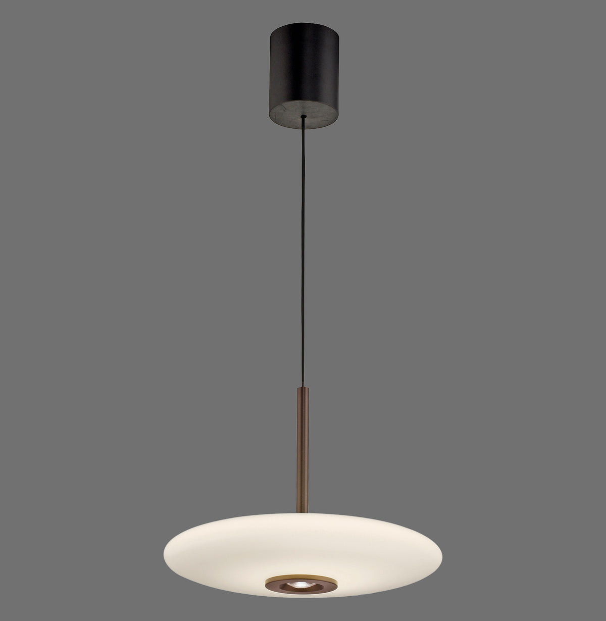 Suspension Pure E-Vitrum marron foncé, verre