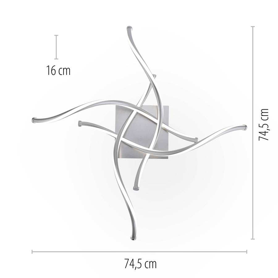 Plafonnier Q-Malina acier