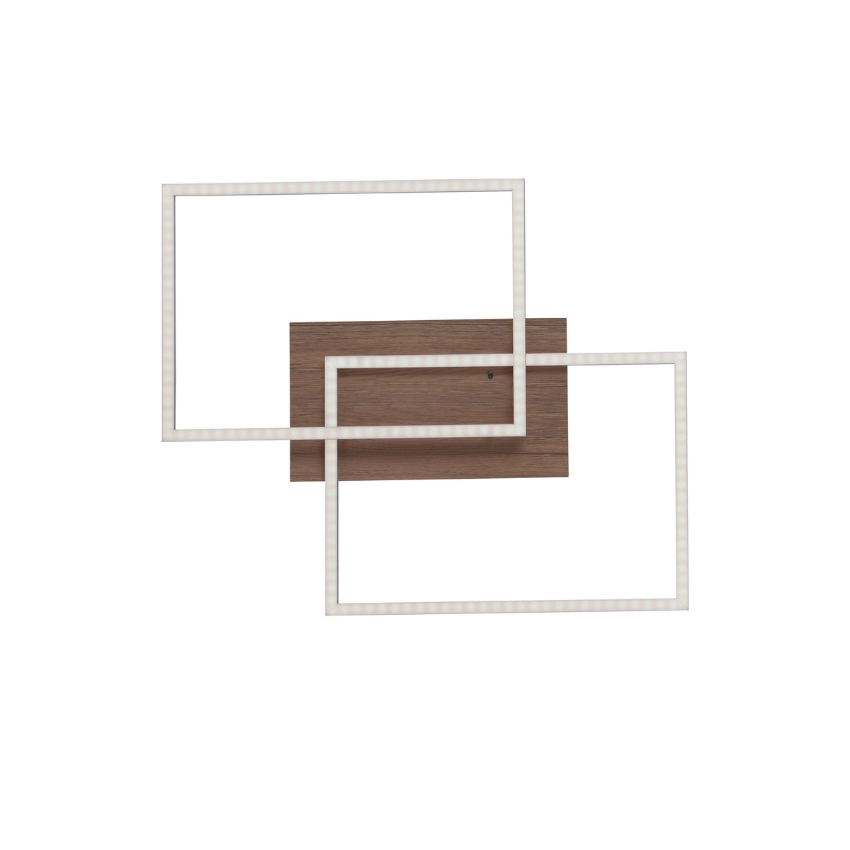 Plafonnier Iven aluminium et bois, H 50,4 cm