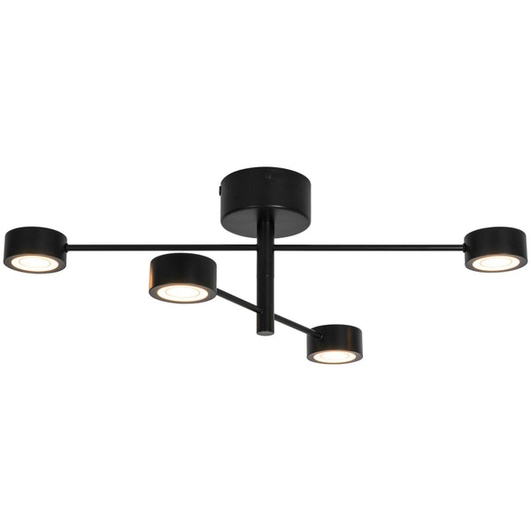 Plafonnier spots LED Clyde Flex 4-Rail noir