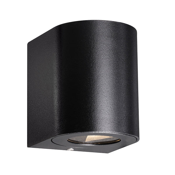 Applique extérieure LED Canto 2 noire, verre, IP44