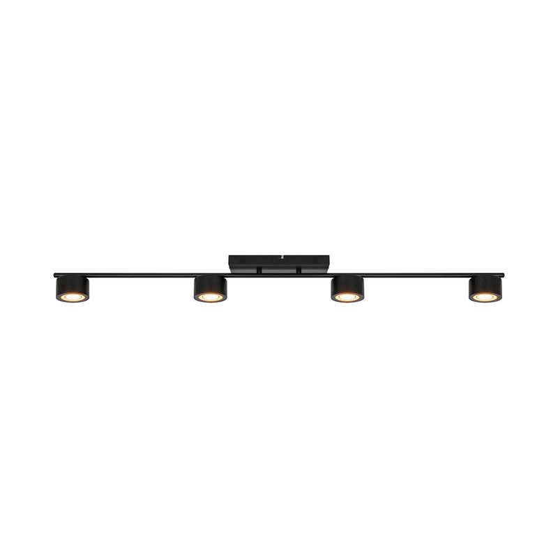 Plafonnier spots LED Clyde 4-Rail noir