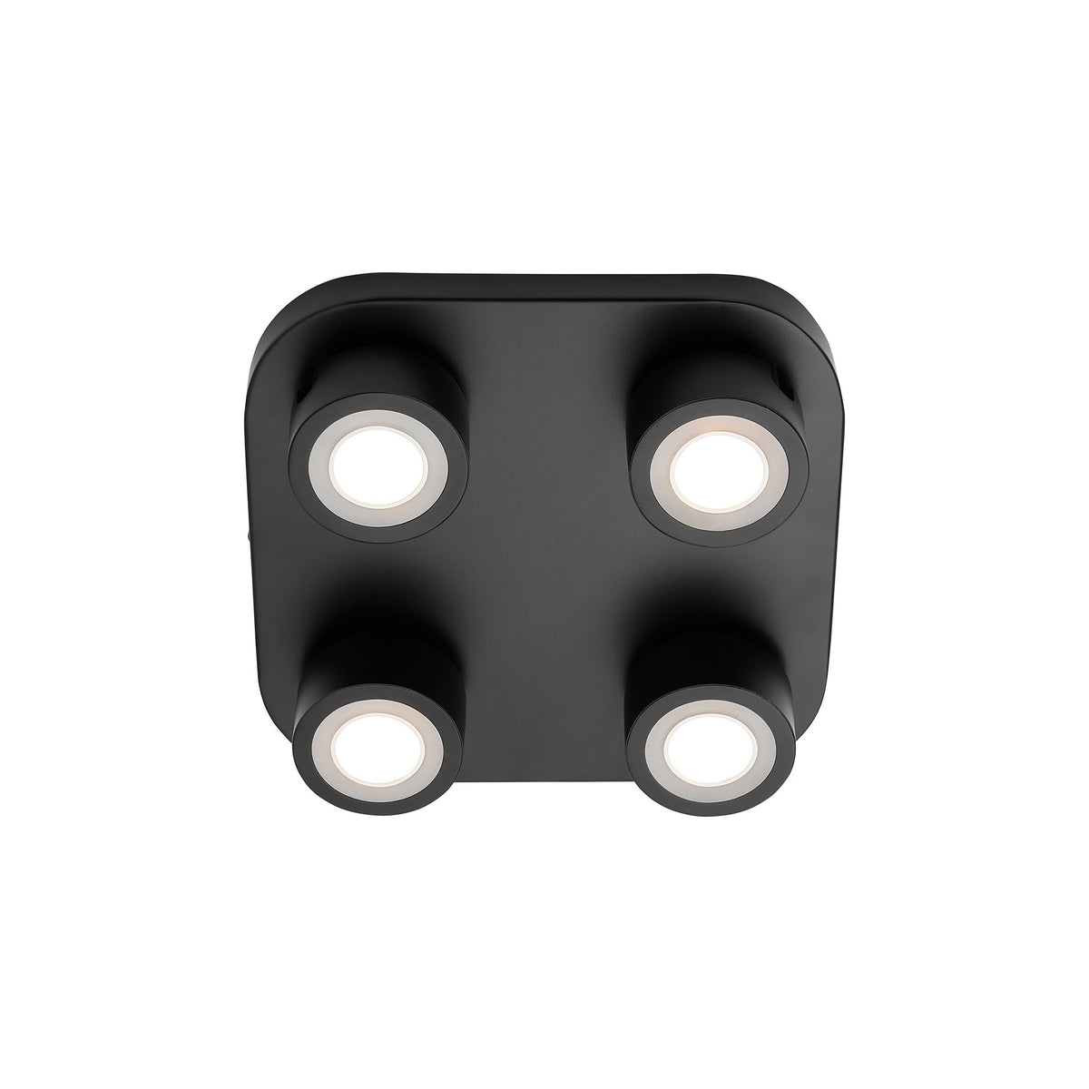 Plafonnier LED Clyde 4-Spot noir