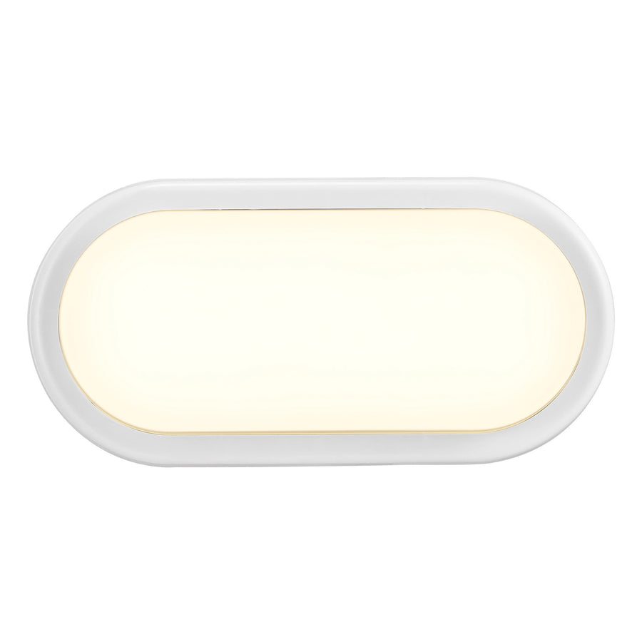 Détail du contour arrondi du boîtier blanc et de la surface diffusante ivoire