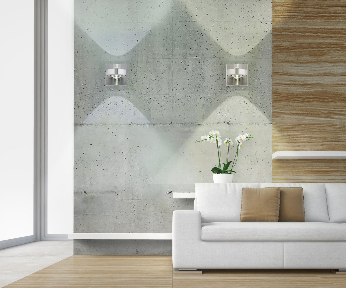 Applique murale Q-Mia aluminium, verre