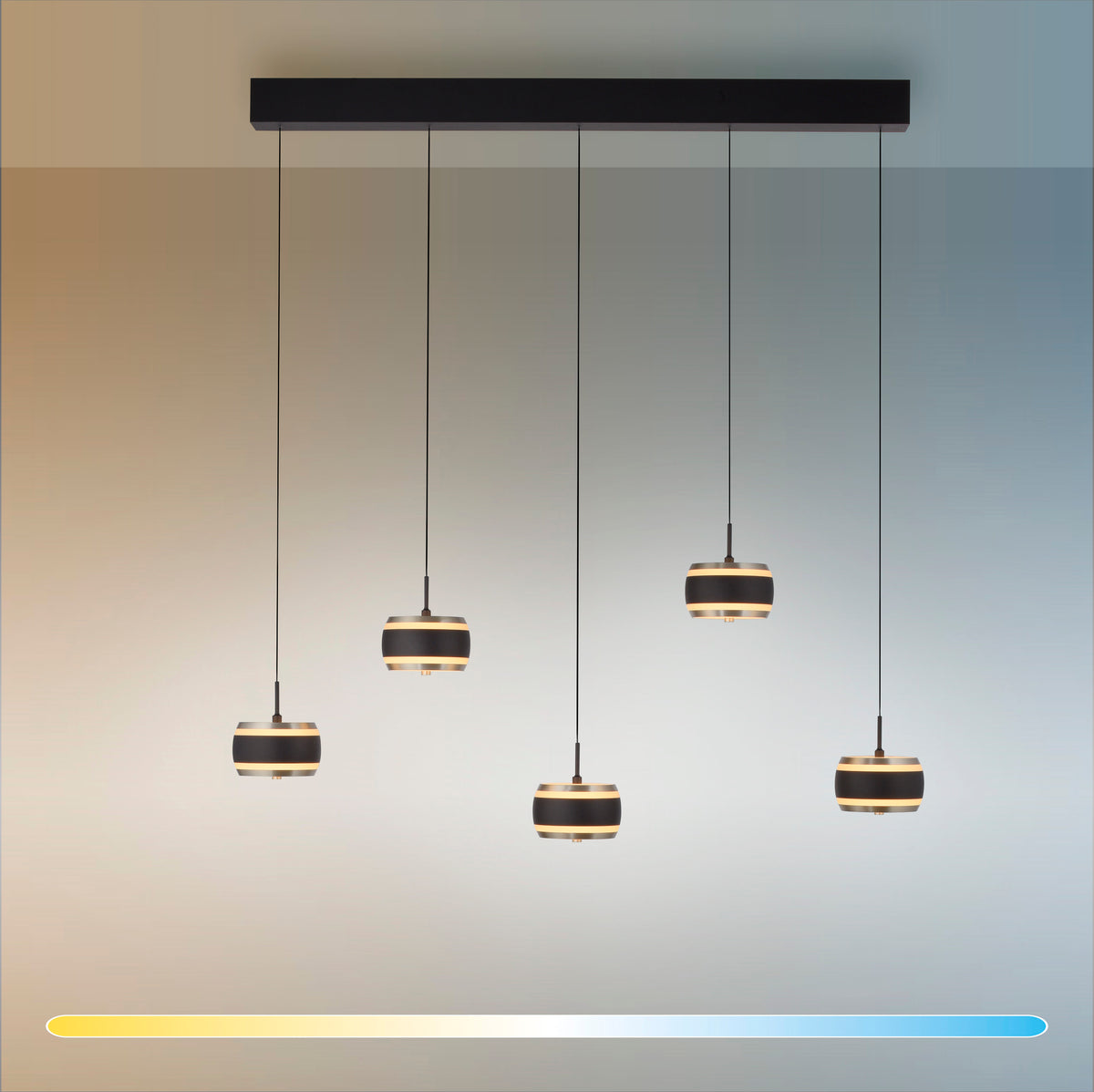 Mise en ambiance avec dégradé de couleurs illustrant la lumière chaude à froide