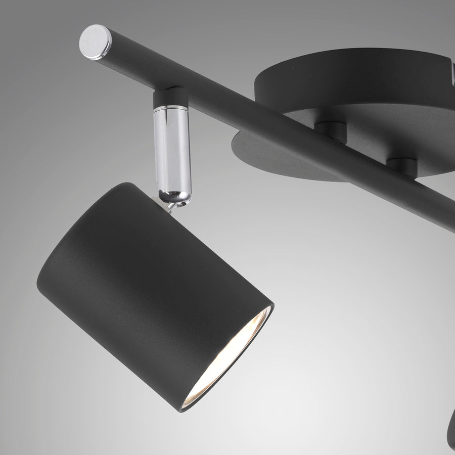 Plafonnier Tarik 2 lumières anthracite