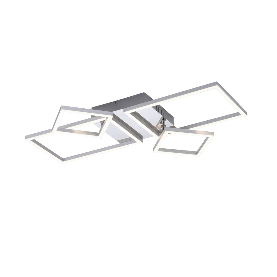 Plafonnier Iven acier, L 33,8 cm