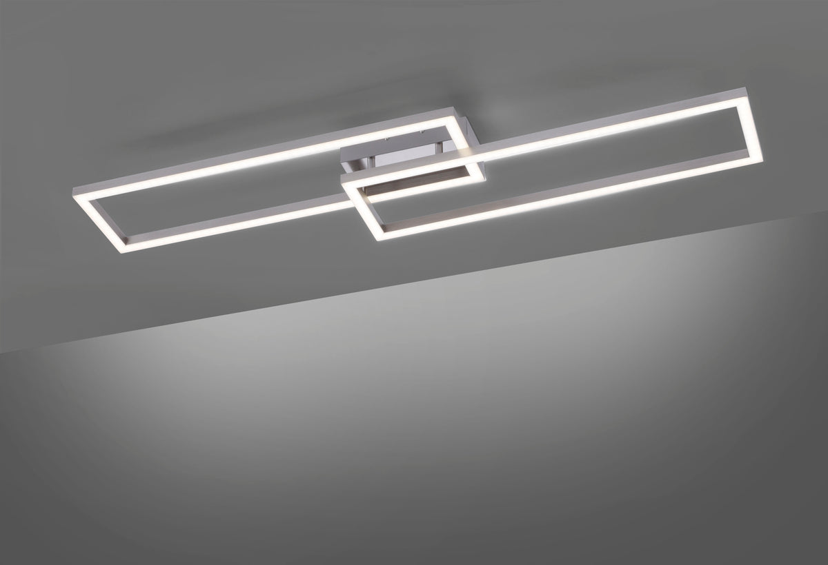 Plafonnier Lolasmart-Maxi acier, L 26 cm