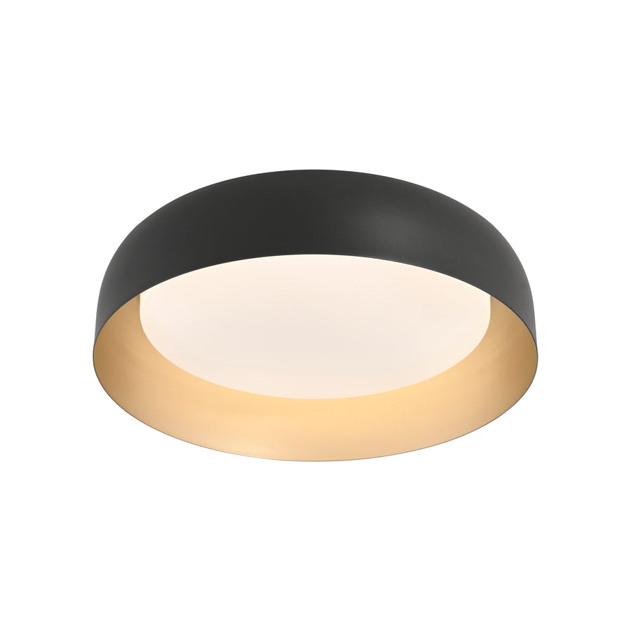 Plafonnier Osko noir et doré, L 40 cm