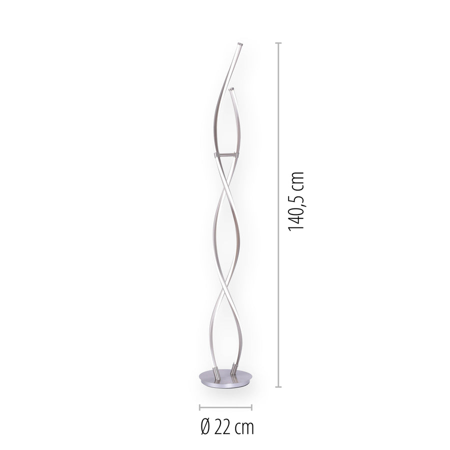 Lampadaire Q-Malina acier