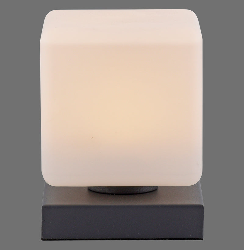 Lampe à poser Dadoa anthracite, verre