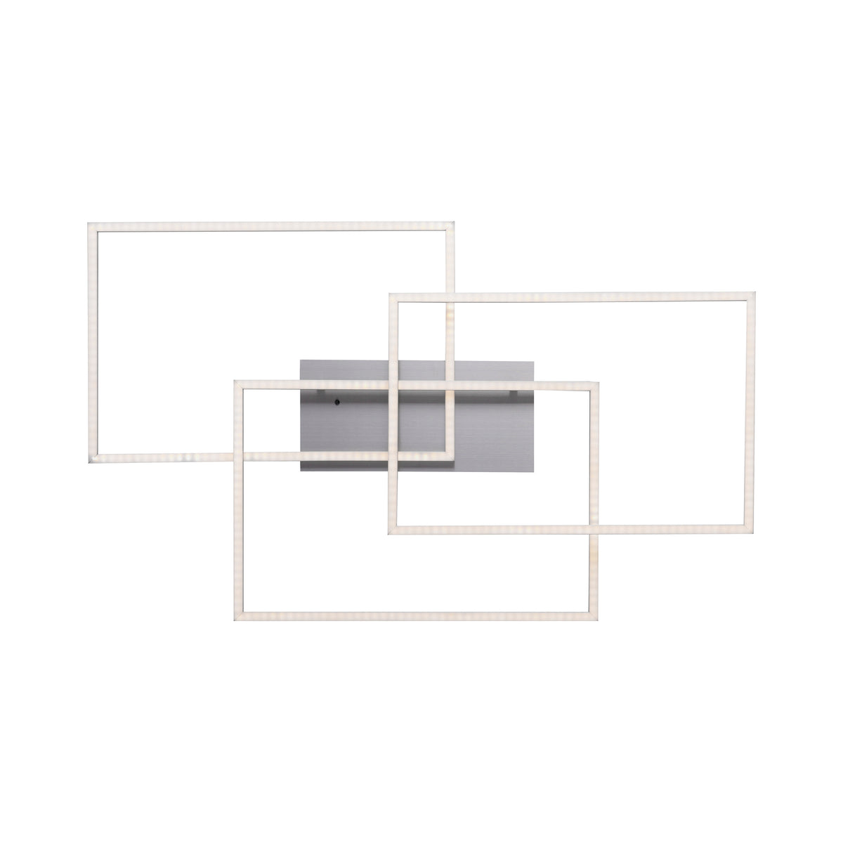 Plafonnier Iven acier, L 50 cm