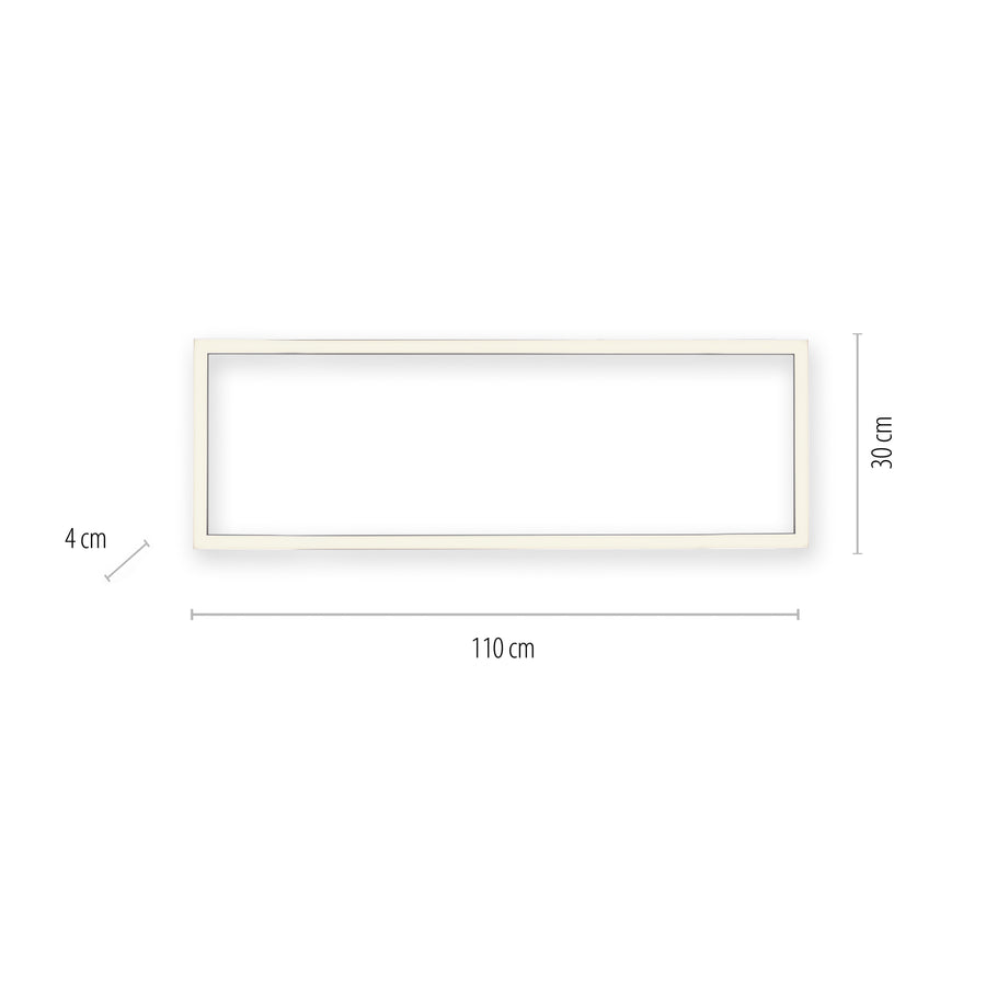 Plafonnier Pure-Lines aluminium, L 30 cm