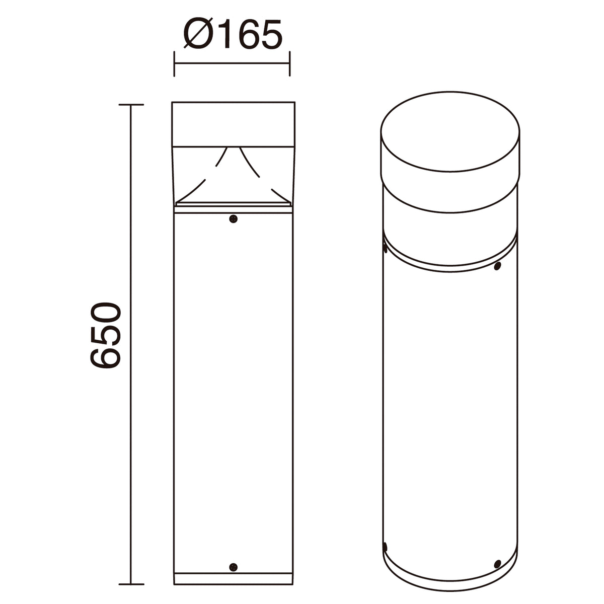 Borne extérieure Bindella IP65, anthracite, Ø 16,5 cm