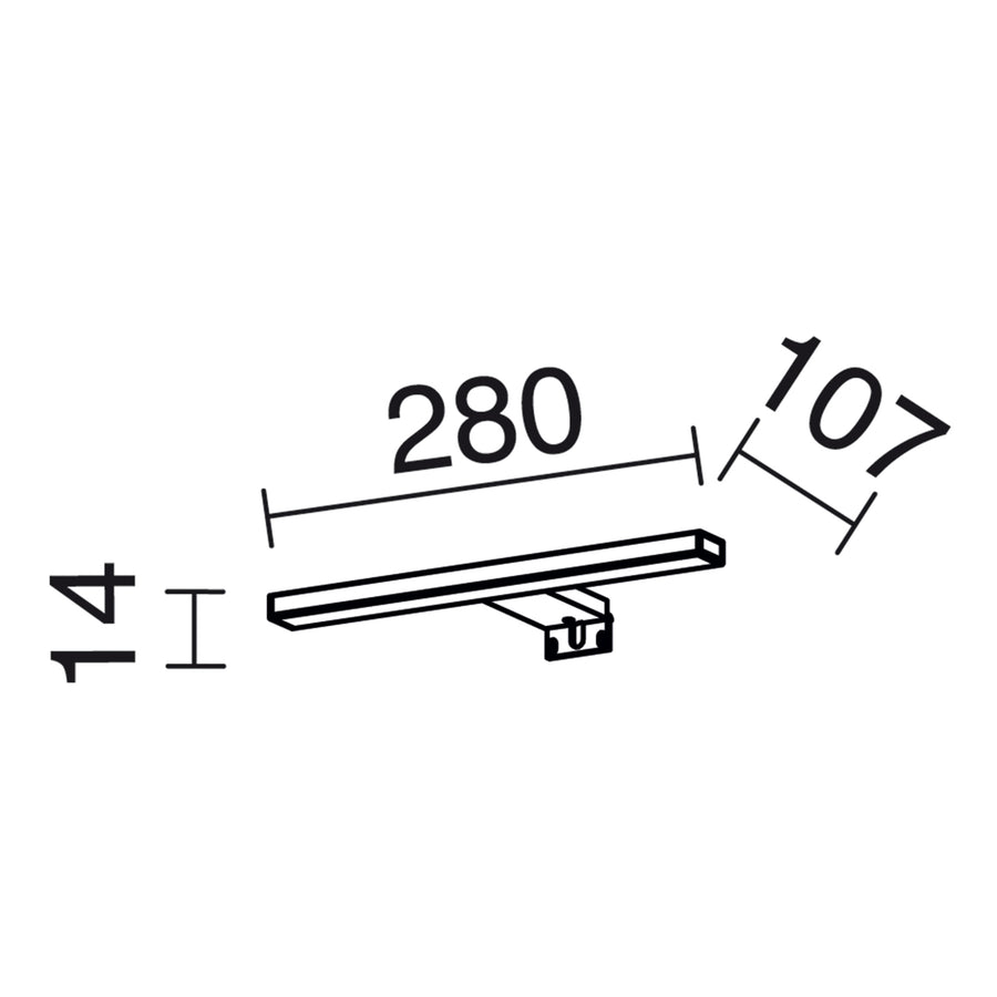 Applique murale Blizzard salle de bain, chromé, 6 W