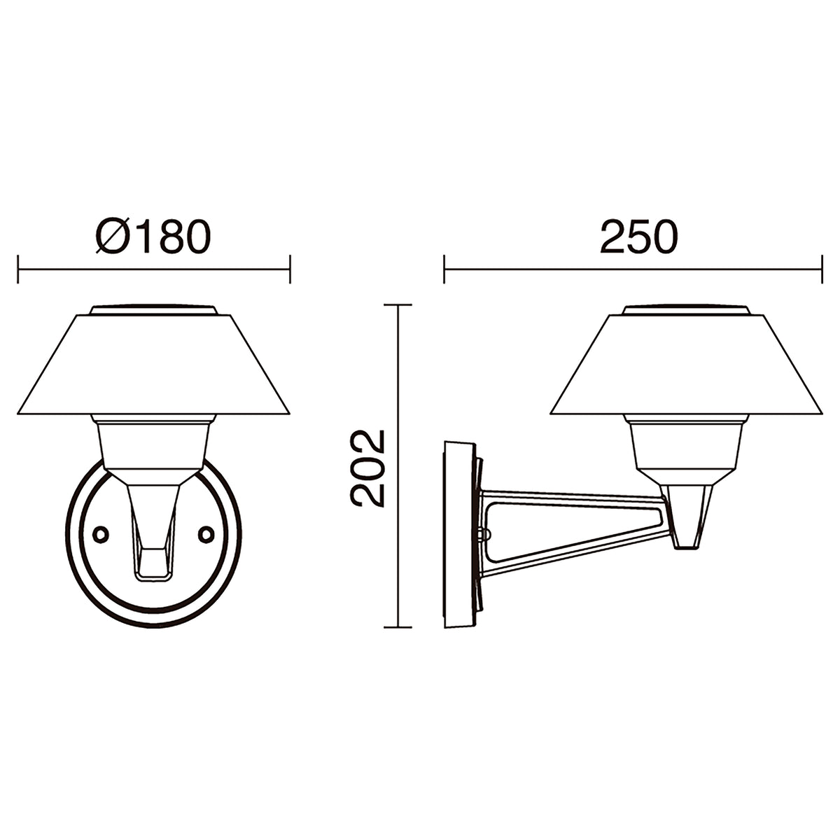 Applique extérieure Bucket IP65, anthracite, 4000 K